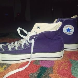Converse purple high tops